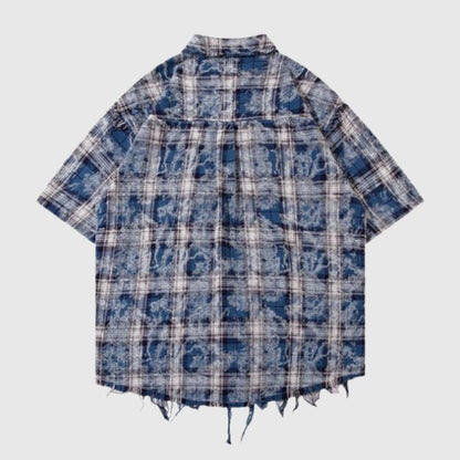 Distressed Vintage Plaid Shirt