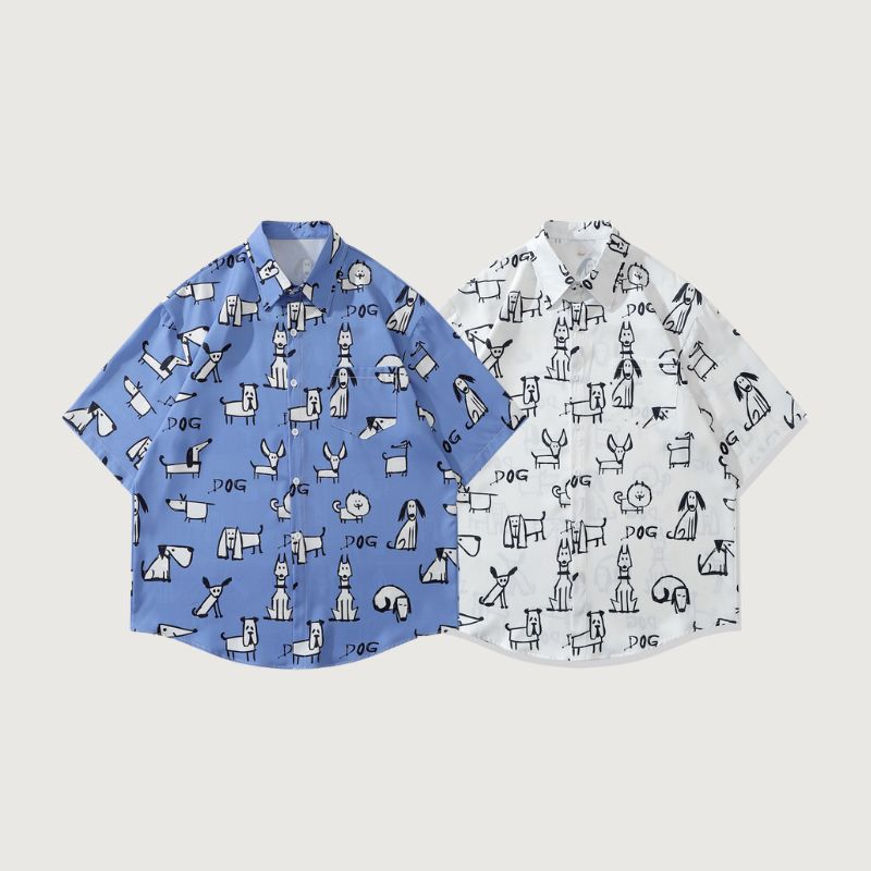 Fun Cartoon Print Shirt