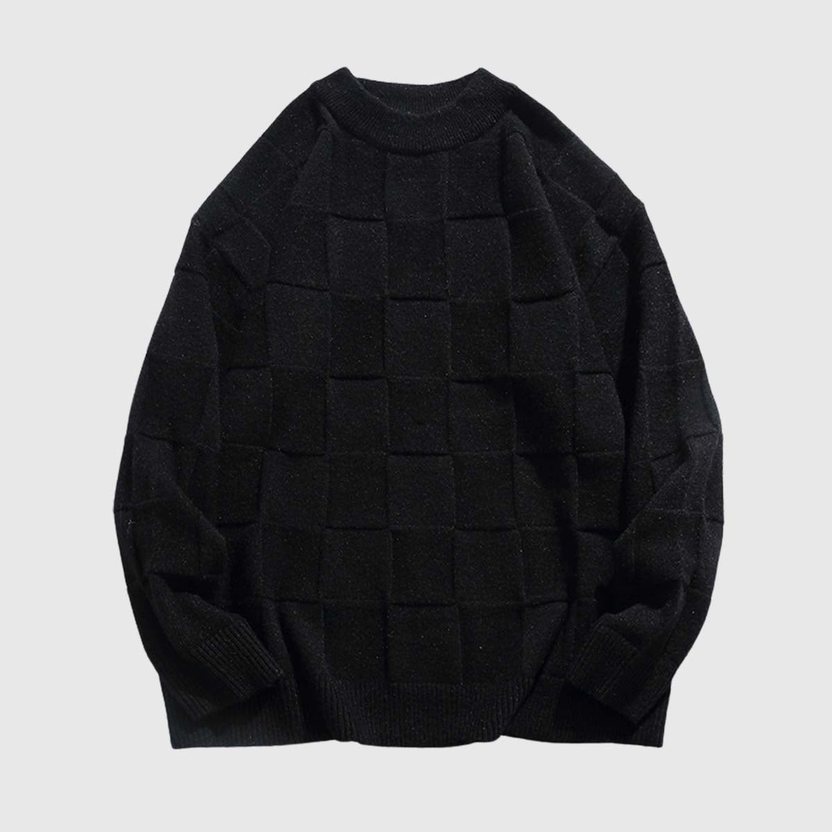 Chessboard Knit Sweater