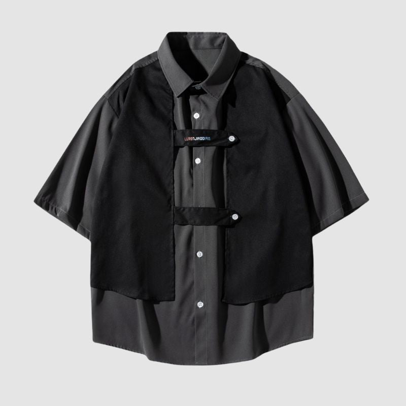 Contrast Patchwork Shirts