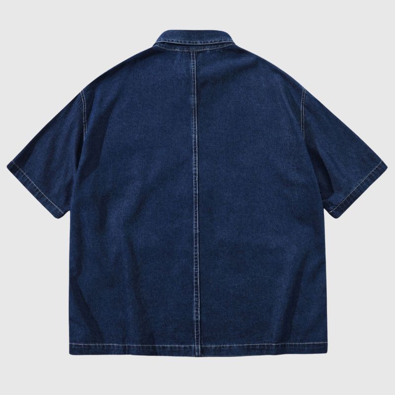 Denim Multi-pocket Shirts