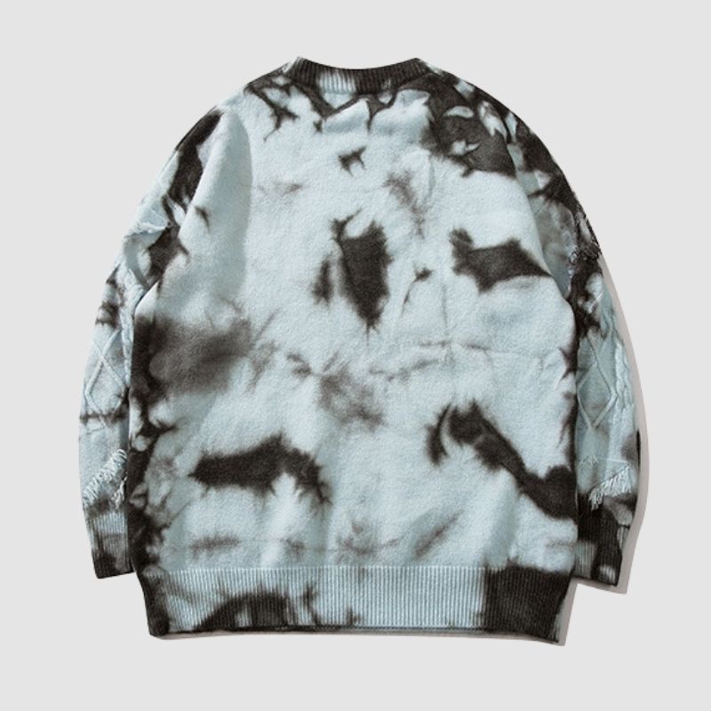 Vintage Tie-Dye Jacquard Pullover