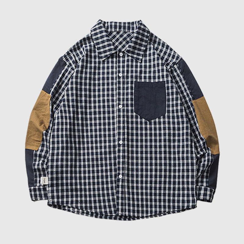 Pocket Patch Plaid Shirts