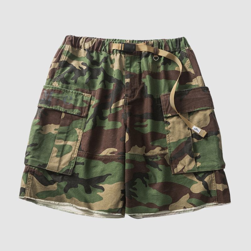 Drawstring Camouflage Shorts