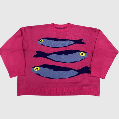 Fluffy Knit  Fish Sweater