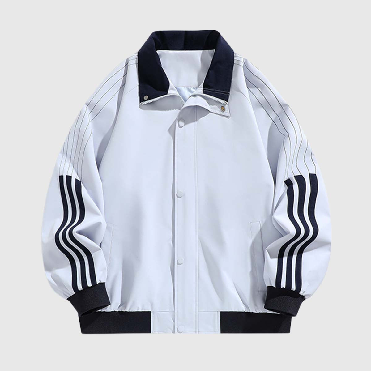 Retro Contrast Panel Bomber Jacket