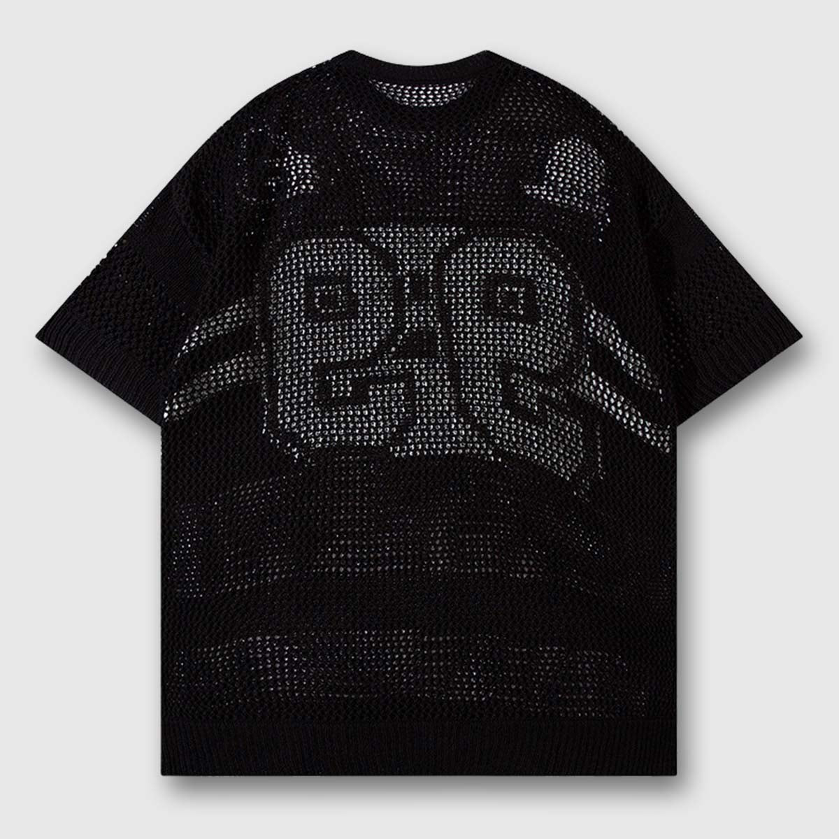 Black Mesh '99' Jersey Tee