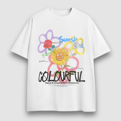 Graffiti Sunflower Print Tee