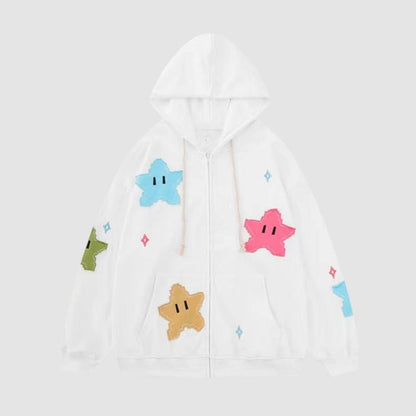 Starry Zip-Up Hoodie