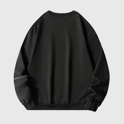 Contrast Pocket Crewneck Sweatshirt