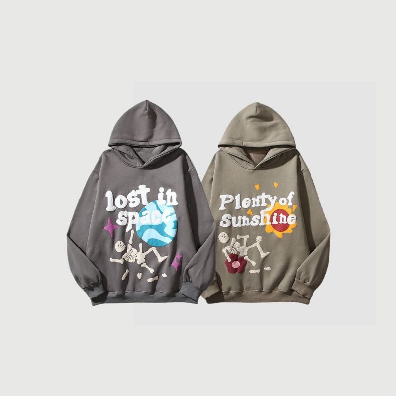 High Street Vintage Graffiti Print Hoodies