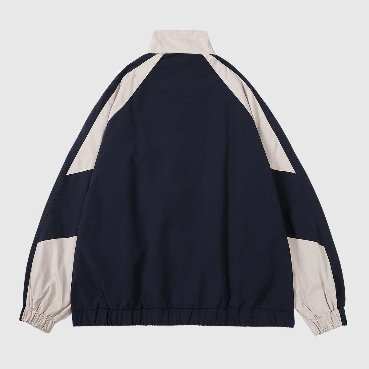 Colorblock Stand Collar Jacket