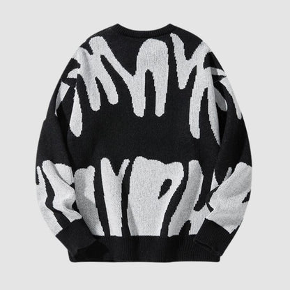 Irregular Color Contrast Design Pullover