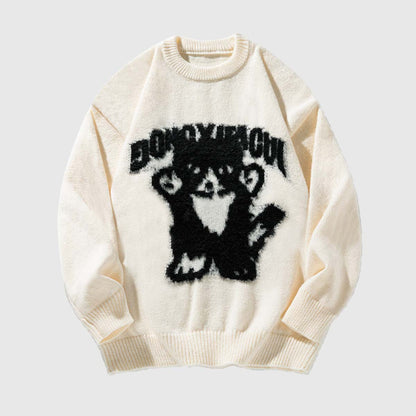 Vintage Cartoon Knit Sweater