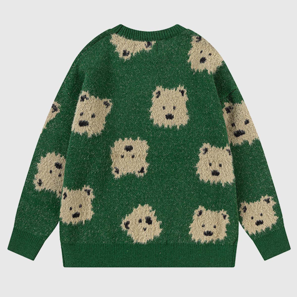 Dog Pattern Knit Sweater