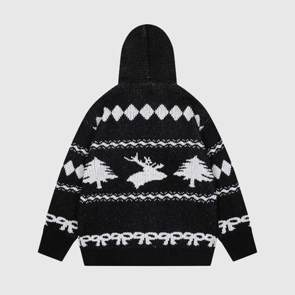 Hooded Christmas Cardigan