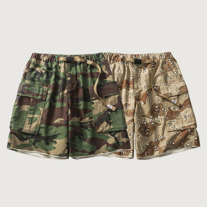 Drawstring Camouflage Shorts