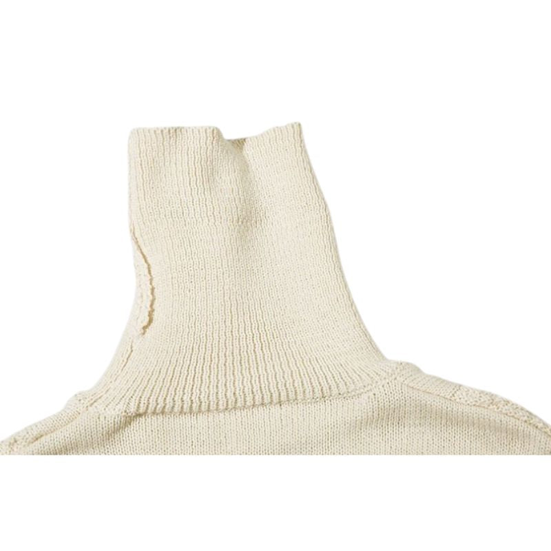 Vintage Twist Solid Turtleneck Sweater