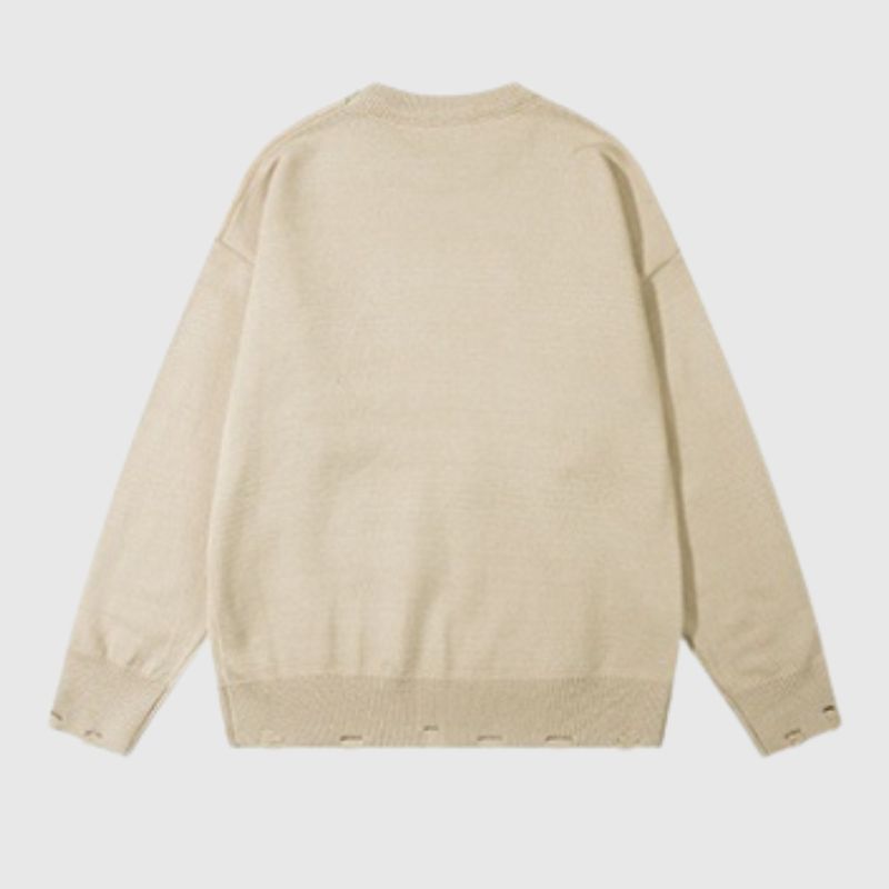 Banana Letter Loose Knit Sweater