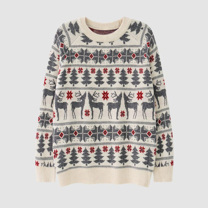 Christmas Elk Jacquard Pullover