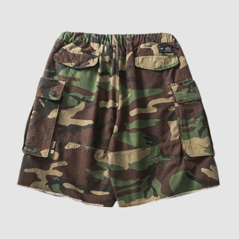 Drawstring Camouflage Shorts