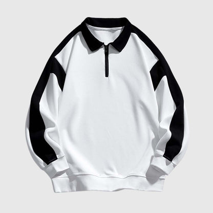 Colorblock Quarter-Zip Sweatshirt