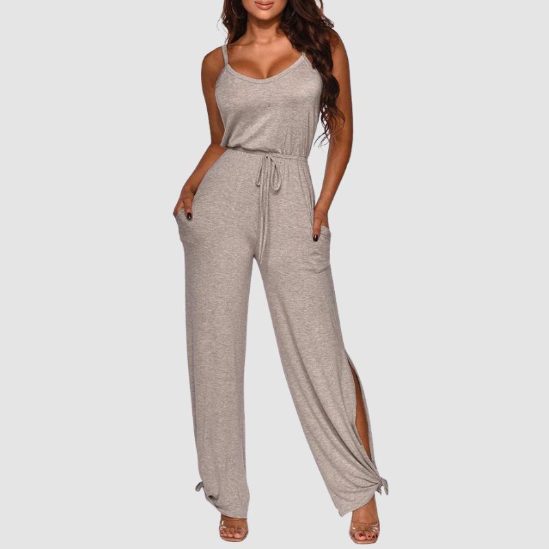 Spaghetti Strap Drawstring Jumpsuits