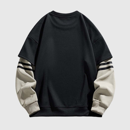 Two-Tone Sleeve Crewneck Sweatshirt