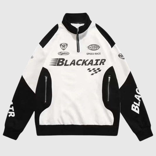 Racing Style Zip Sweatshirt