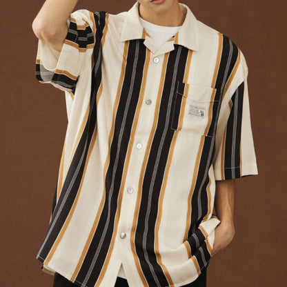 Vintage Striped Design Shirt