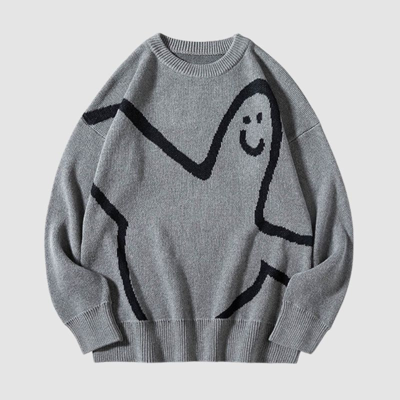 Funny Line Pattern Design Pullover