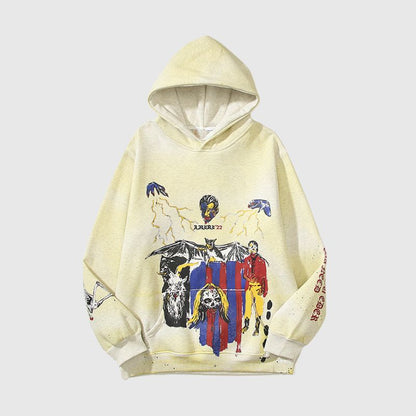 Hyakki Graffiti Print Hoodie