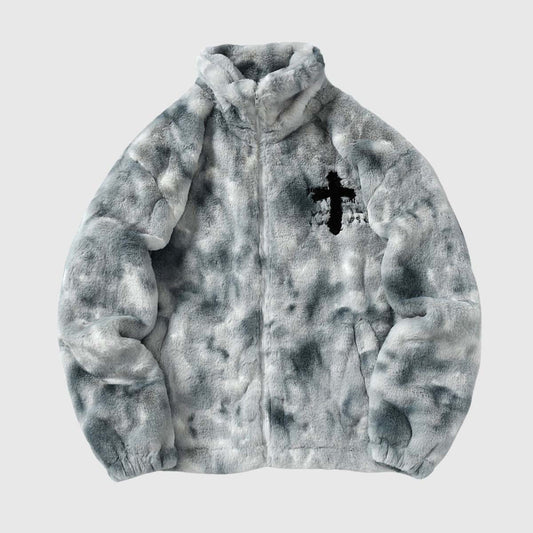 Fuzzy Tie-Dye Sherpa Coats