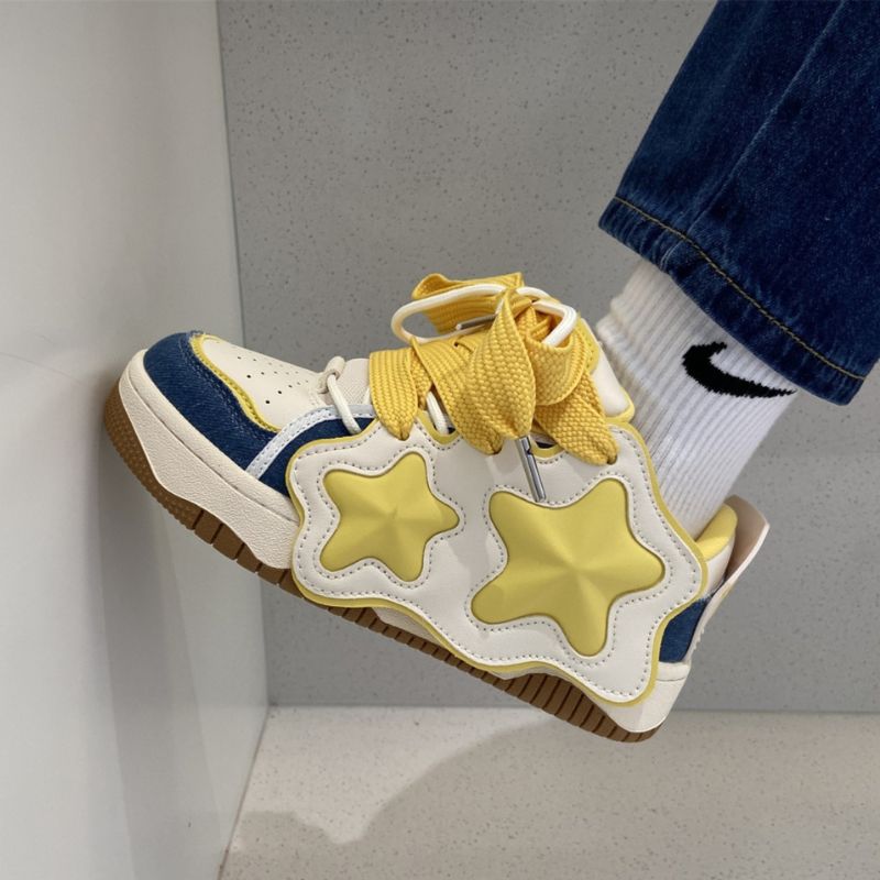 Velcro Star Color Block Sneakers