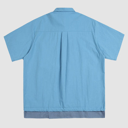 Drawstring Hem Solid Shirts