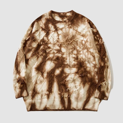 Vintage Tie-Dye Jacquard Pullover