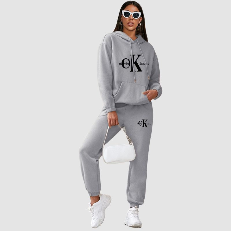 “OK” Printed Pant Set