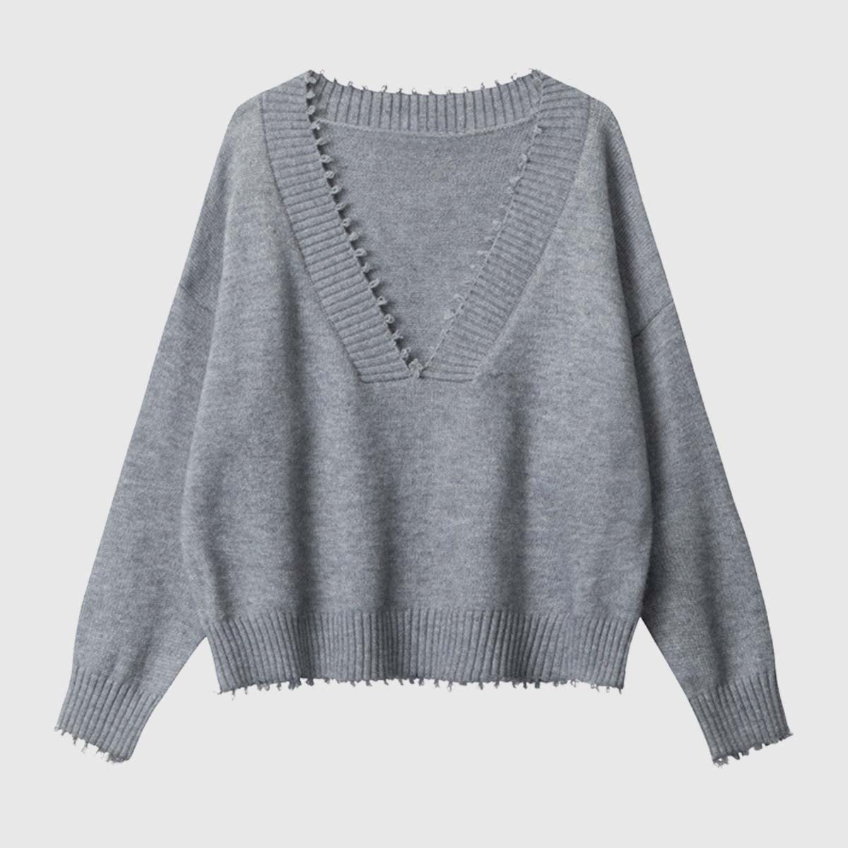 V-Neck Loose Knit Sweater