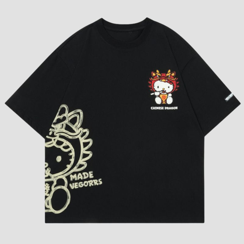 Dragon Theme Kitty Tee