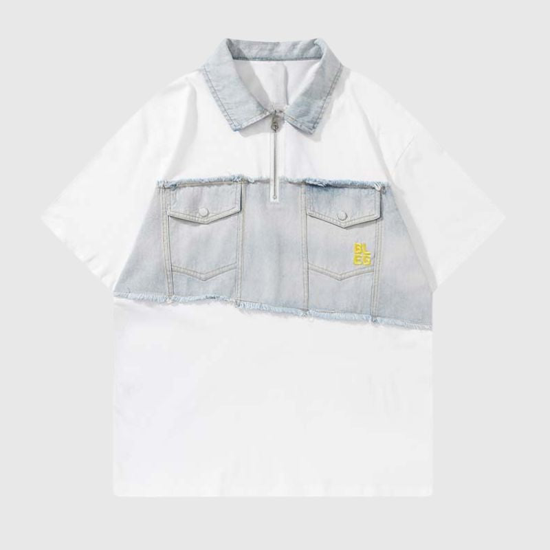 Denim Patchwork Shirts