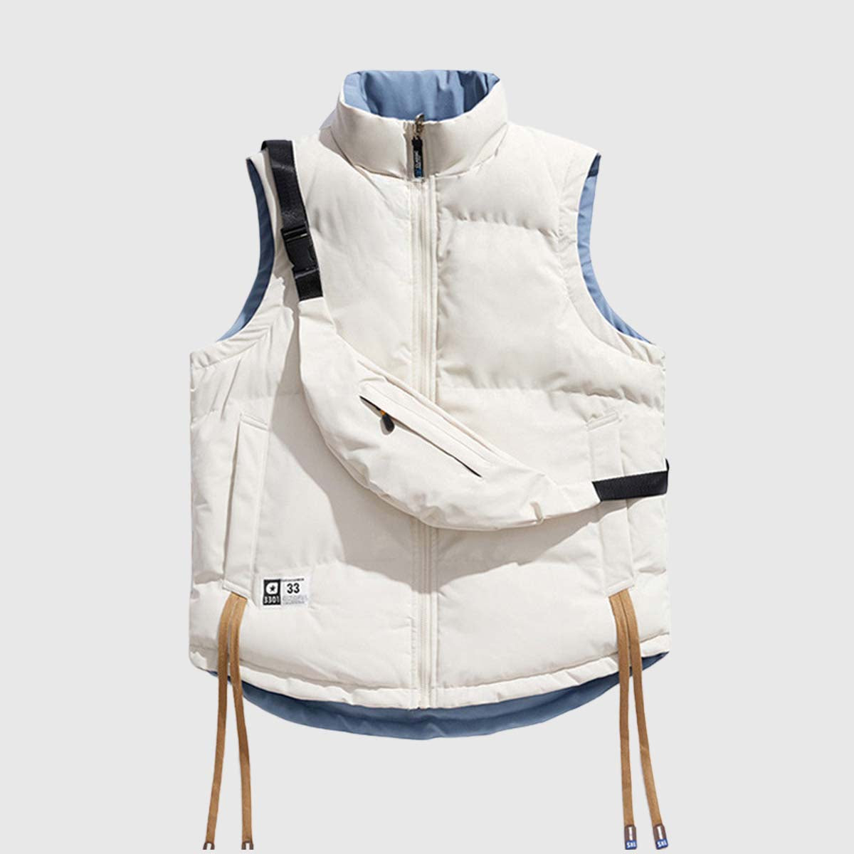 Dual-Wear Puffer Vest With Bags