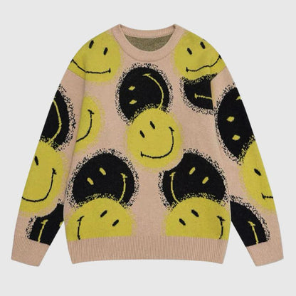 Smile Face Printed Pullover