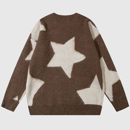 Hollow Out Star Design Pullover