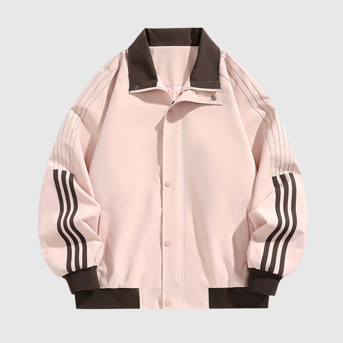 Retro Contrast Panel Bomber Jacket