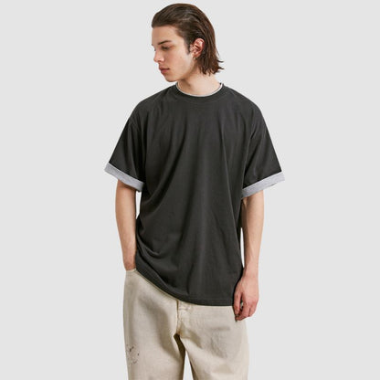 Solid Fake Two-piece Tee