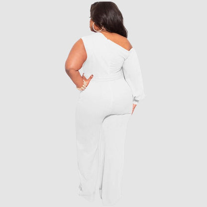 Plus Size High Waist Wide Leg Jumpsuits