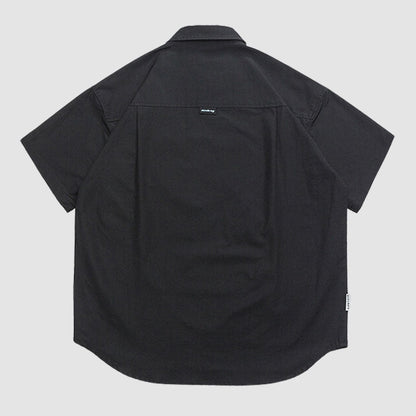 Solid Multi-Pocket Shirts