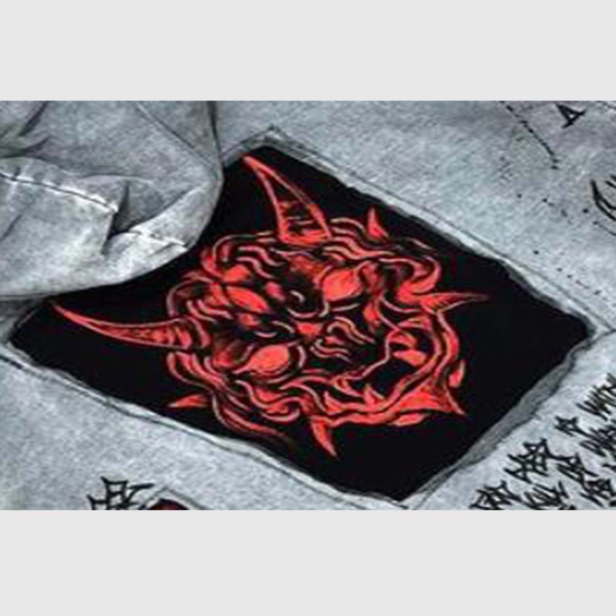 Retro Devil Patchwork Hoodie