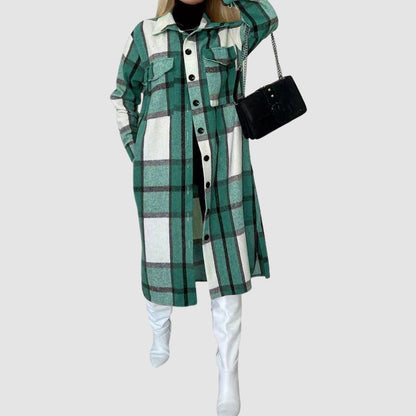 Woolen Plaid Long Shirts