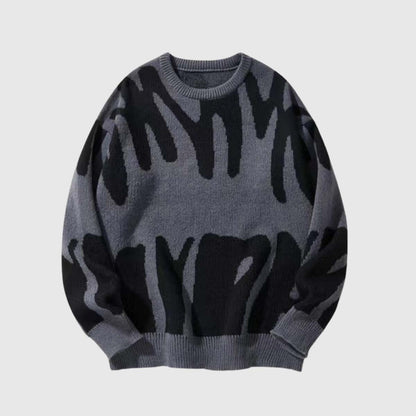 Irregular Color Contrast Design Pullover